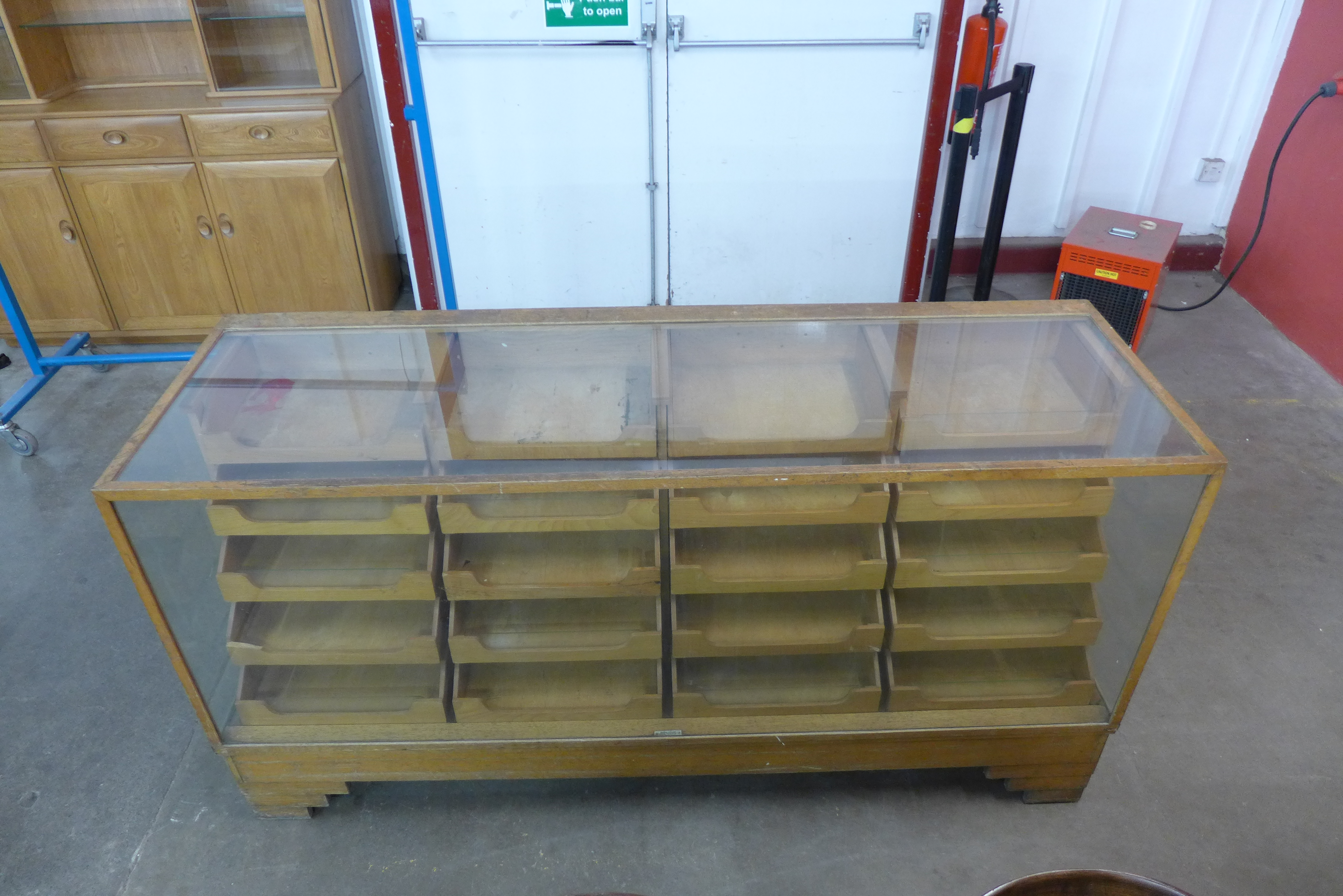 An early/mid 20th Century oak haberdashery shop cabinet, made by Dudley & Co. Ltd. - Image 2 of 3