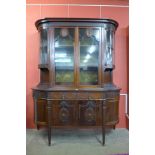 An Edward VII Hepplewhite Revival exhibition quality mahogany side cabinet