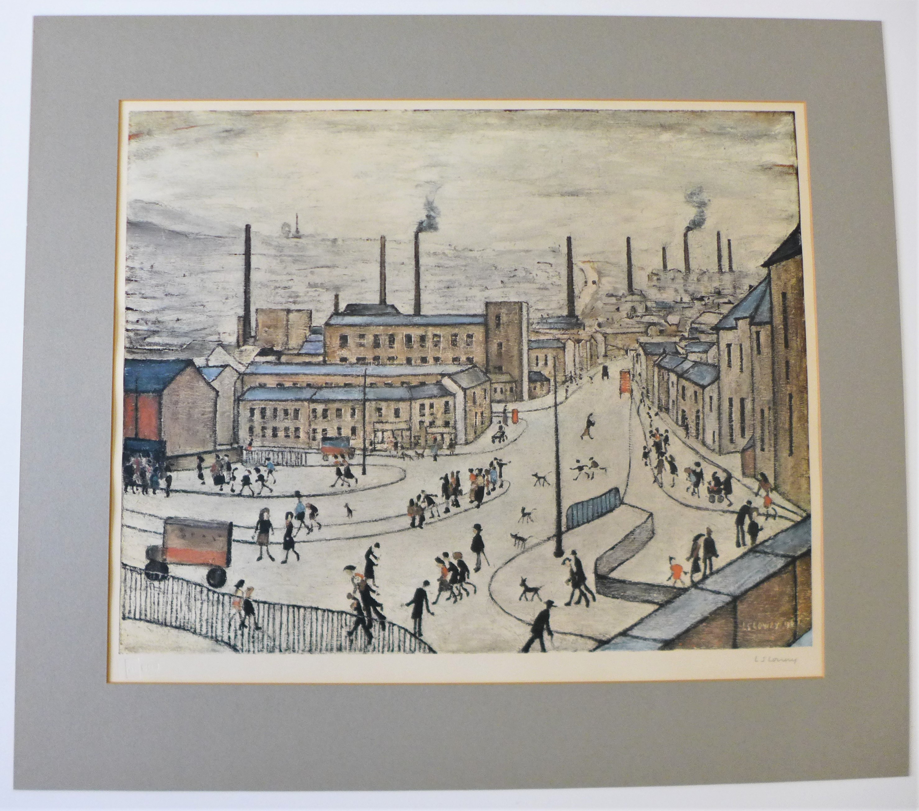 Laurence Stephen Lowry RA (1887 - 1976), Huddersfield, signed colour print, Published by Henry Donn, - Image 2 of 6