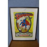 A vintage Superman poster,