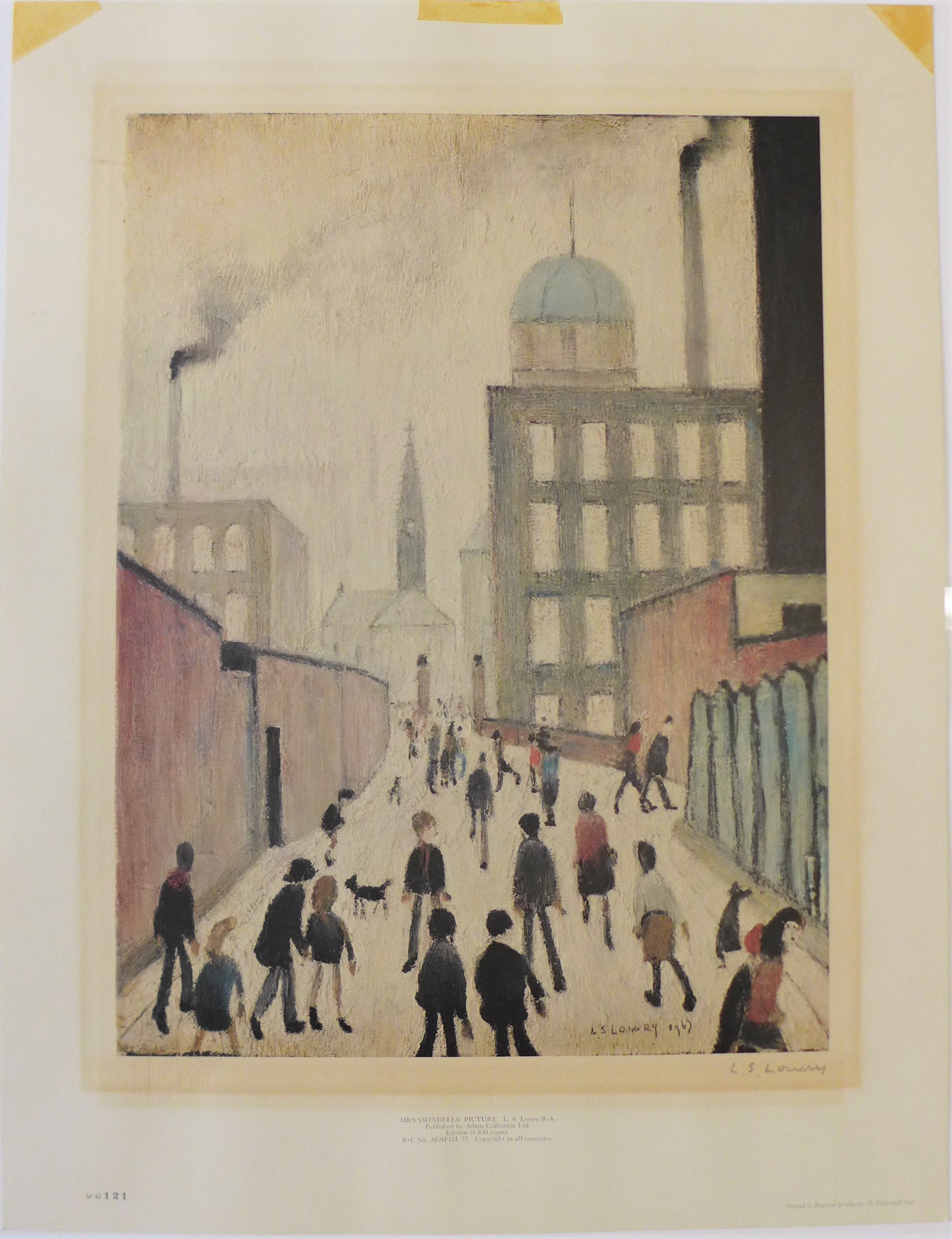 Laurence Stephen Lowry RA (1887 - 1976), Mrs Swindells' Picture, signed colour print, - Image 7 of 7