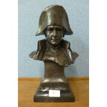 A French style bronze bust of Napoleon Bonaparte,
