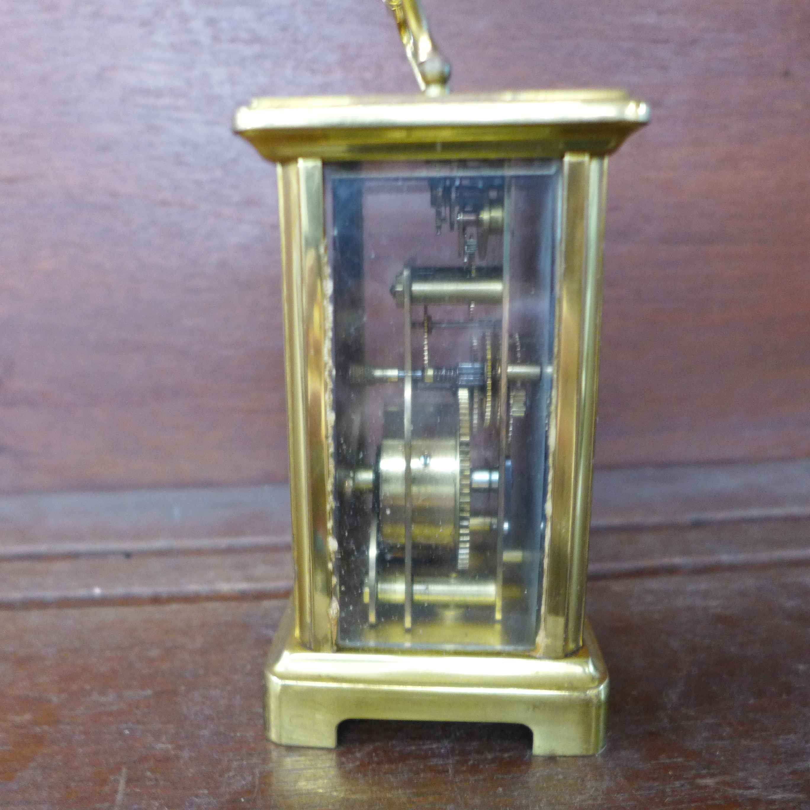 A Bayard brass 8-day carriage clock, - Image 2 of 3