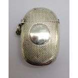 A Victorian silver vesta case,