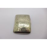 A silver cigarette case,