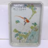 A Chinese rectangular tray, circa 1900, 24cm,