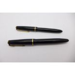 Two Parker ink pens with 14ct gold nibs,