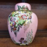 A Royal Winton Grimwades lustre lidded vase or ginger jar,