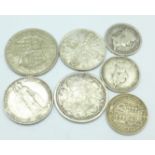 Pre 1946 coins, including Victorian, 63.