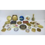 A collection of compacts, etc.