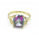 A 9ct gold, mystic topaz and diamond ring, 1.