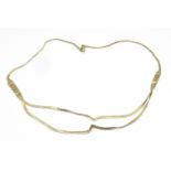 A 9ct gold necklet, 7.