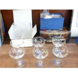 Six Babycham glasses, two Wedgwood hi-ball glasses,