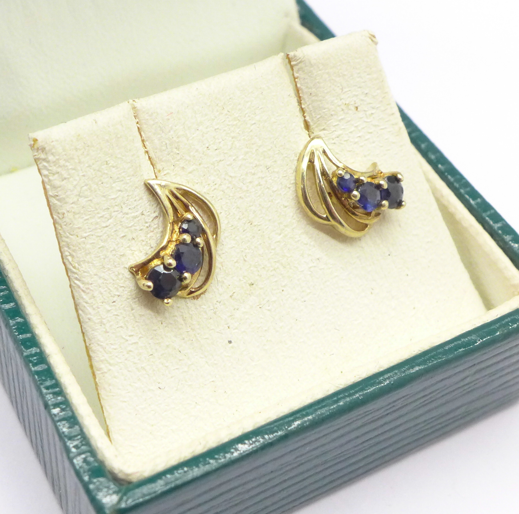 A pair of 9ct gold,