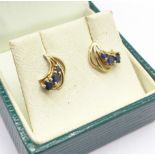 A pair of 9ct gold,