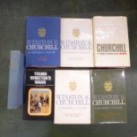 Seven books relating to Winston Churchill