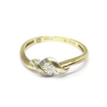 A 9ct gold solitaire diamond ring, 1.