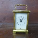 A Bayard brass 8-day carriage clock,