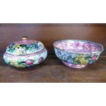 Two items of Maling lustre ware