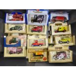 A collection of model vehicles including Days Gone and Oxford