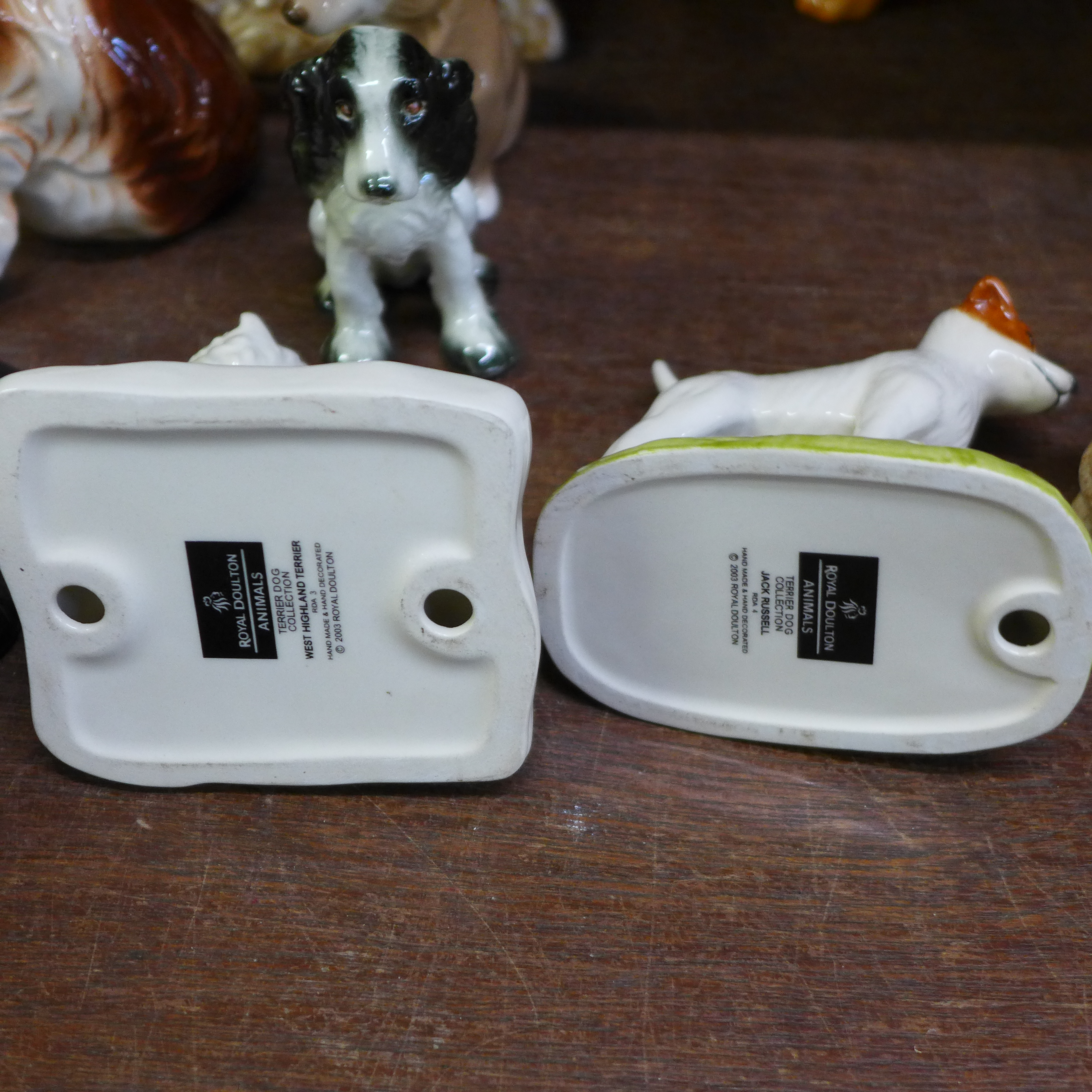 Three Sylvac dog figures, a Beswick comical dog, a Wade Scottie, two Royal Doulton dogs, - Image 2 of 2