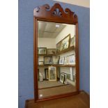 A George III style mahogany framed mirror
