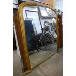 A Victorian gilt framed overmantel mirror