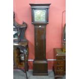 A 19th Century oak 30-hour longcase clock, the square bras dial signed John Simpson,