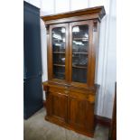 A Victorian walnut bookcase