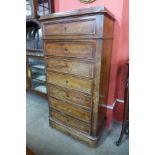 A 19th Century French mahogany semainier chest of drawers