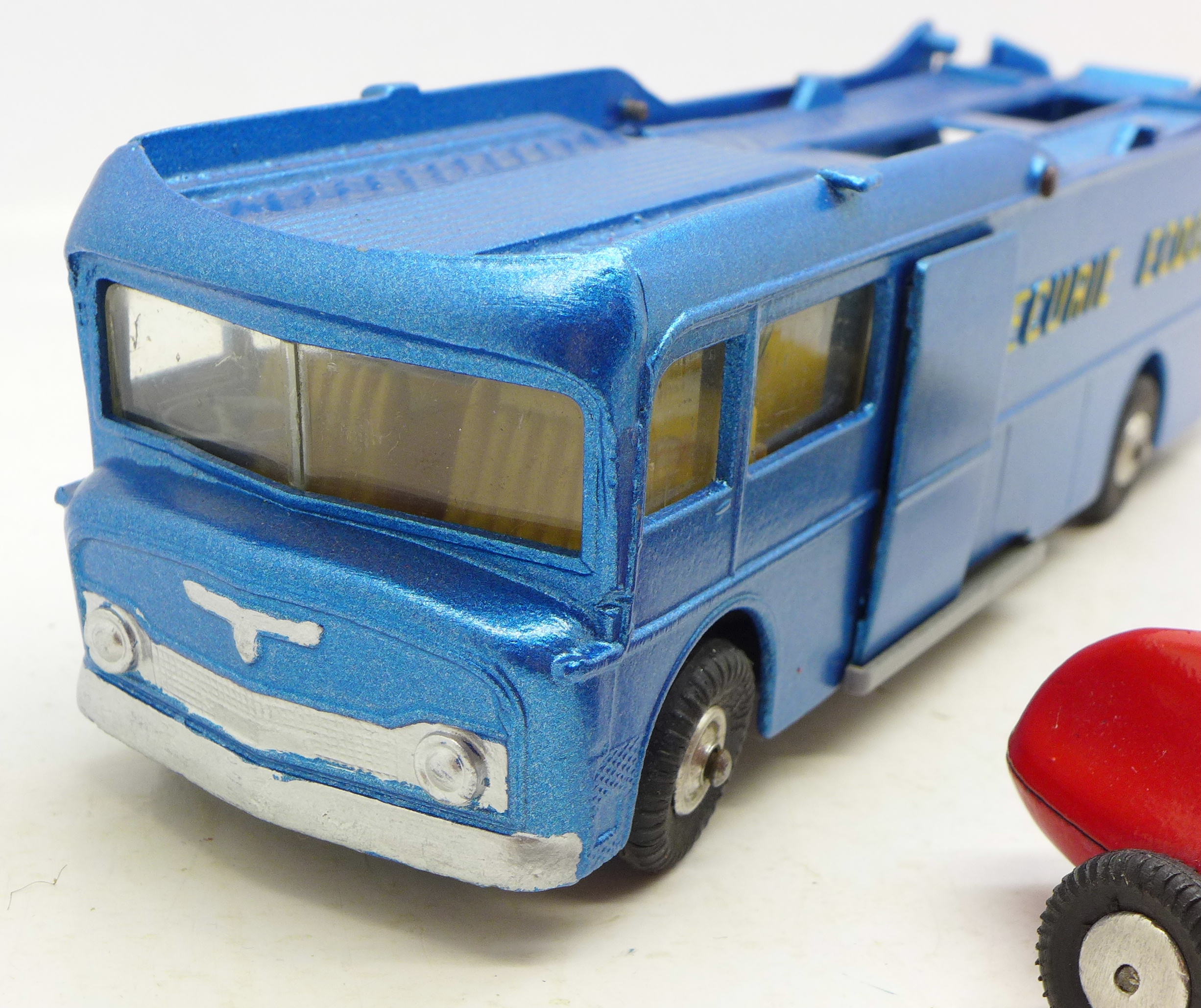 A Corgi Major Toys Ecurie Ecosse racing car transporter and three racing cars including Lotus mark - Image 2 of 4