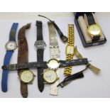 A collection of wristwatches