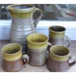 Five items of Michael Carden studio pottery