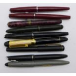 Ten ink pens,