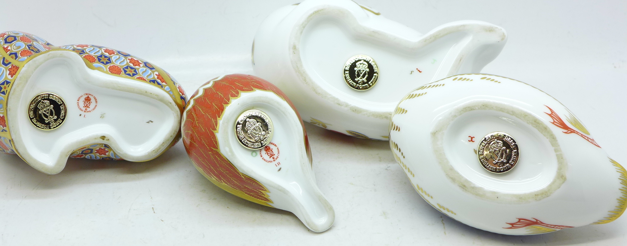 Four Royal Crown Derby paperweights including walrus - Image 3 of 3