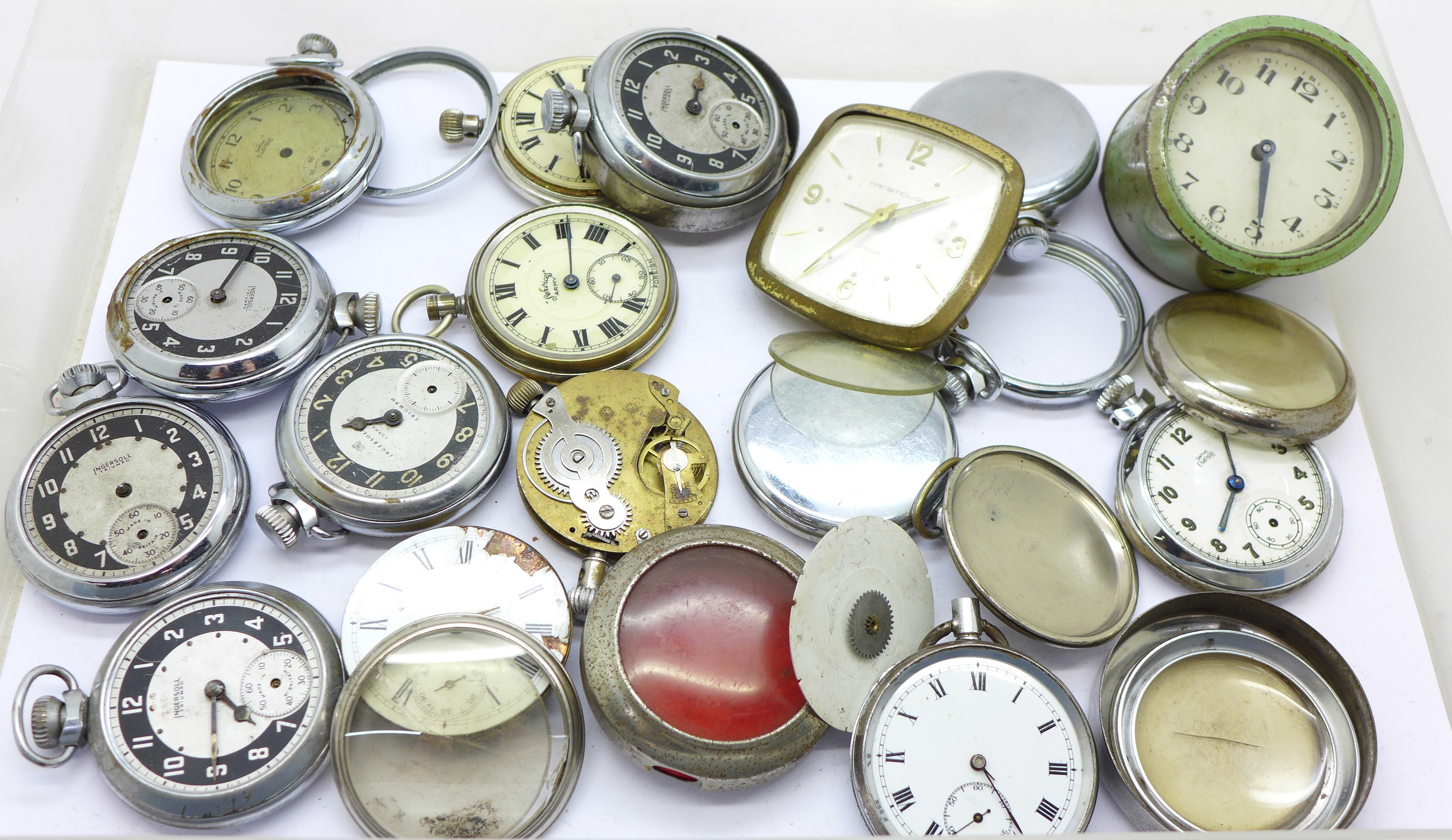 Pocket watches and spare parts,