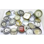 Pocket watches and spare parts,