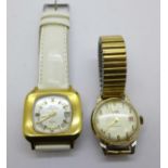 A Smiths Astrolon date wristwatch and a Swiss wristwatch