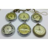 Six pocket watches,