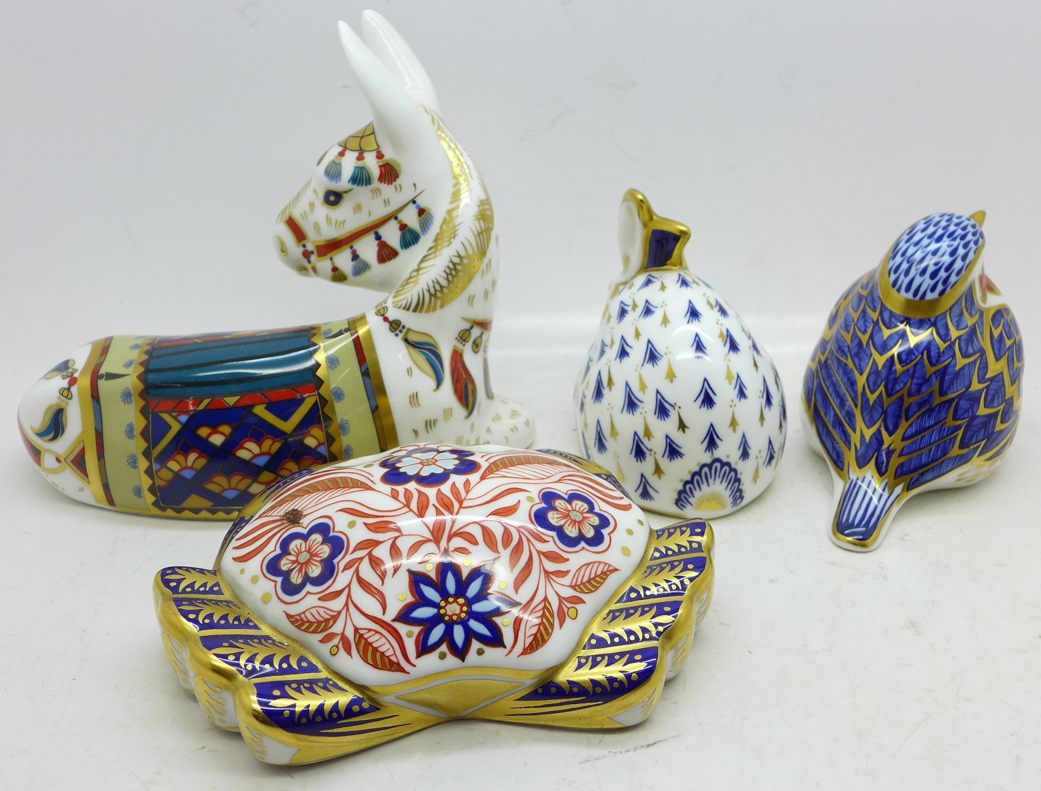 Four Royal Crown Derby paperweights including crab - Image 2 of 3