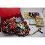 A collection of costume jewellery