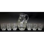 A Rowland Ward Nairobi Kenya lemonade set comprising six glasses and a jug,