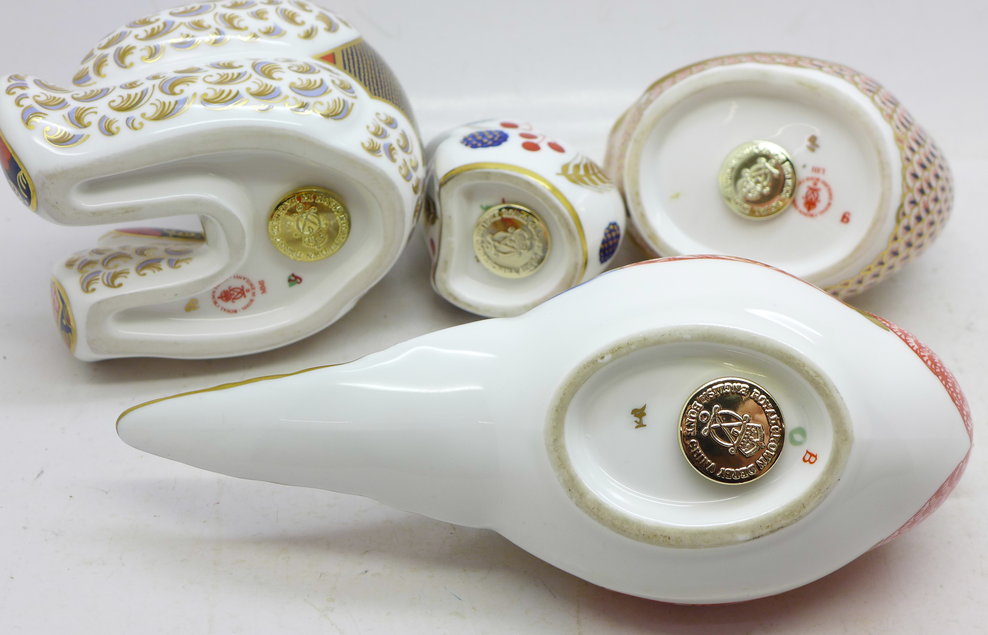 Four Royal Crown Derby paperweights including Teddy - Image 3 of 3