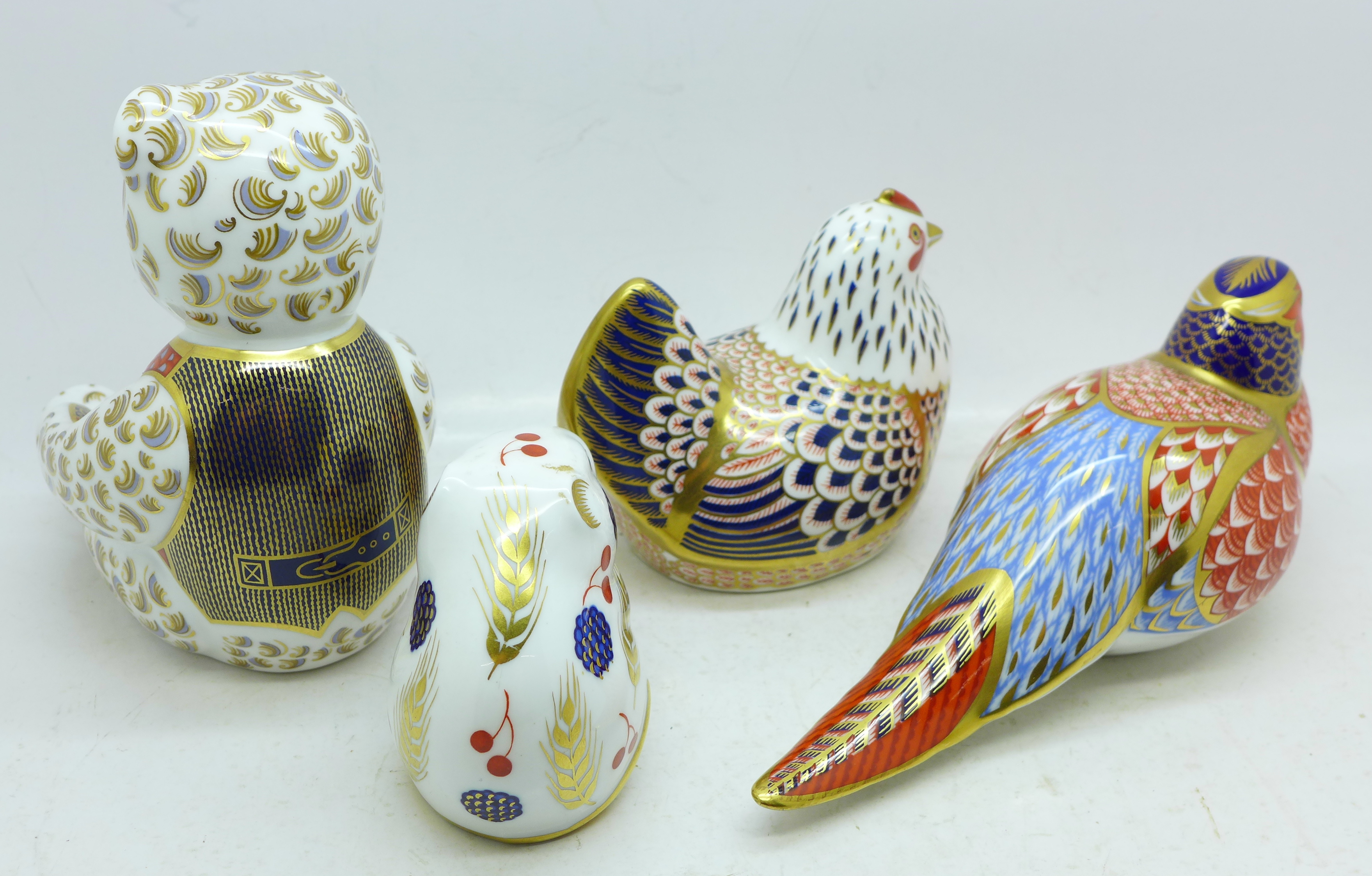 Four Royal Crown Derby paperweights including Teddy - Image 2 of 3