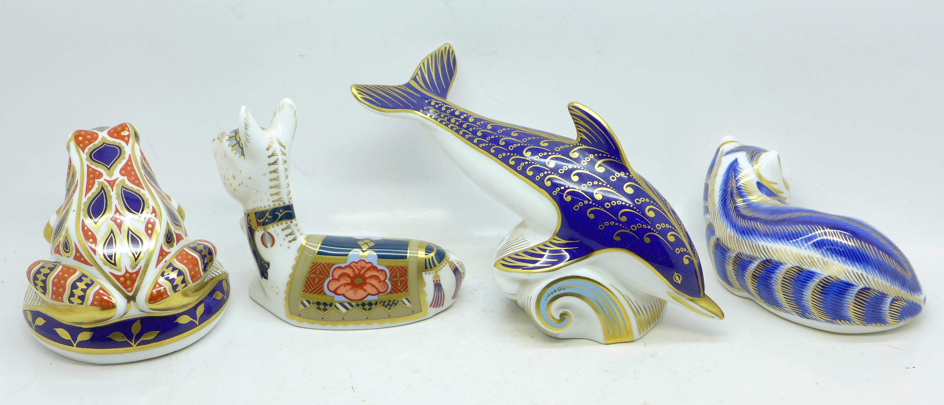 Four Royal Crown Derby paperweights including dolphin - Image 2 of 3