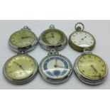 Six pocket watches,