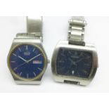 Two Seiko wristwatches,