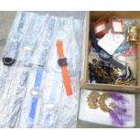 Assorted jewellery, wristwatches, etc.