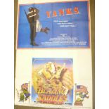 Three film posters, Blazing Saddles,