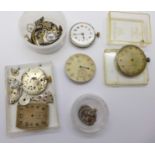 Rolex and Tudor watch dials, movements, etc.